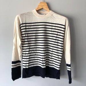 FILIPPA K MERINO STRIPED PULLOVER size small
